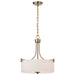 Pendant Nuvo 60-8204 Liam - 3 Light Pendant - Burnished Brass - White Opal Glass Nuvo