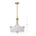 Pendant Nuvo 60-8204 Liam - 3 Light Pendant - Burnished Brass - White Opal Glass Nuvo