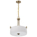 Pendant Nuvo 60-8204 Liam - 3 Light Pendant - Burnished Brass - White Opal Glass Nuvo