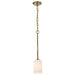 Mini Pendant Nuvo 60-8205 Liam - 1 Light Mini Pendant - Burnished Brass - White Opal Glass Nuvo