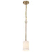Mini Pendant Nuvo 60-8205 Liam - 1 Light Mini Pendant - Burnished Brass - White Opal Glass Nuvo