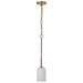 Mini Pendant Nuvo 60-8205 Liam - 1 Light Mini Pendant - Burnished Brass - White Opal Glass Nuvo