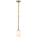 Mini Pendant Nuvo 60-8205 Liam - 1 Light Mini Pendant - Burnished Brass - White Opal Glass Nuvo