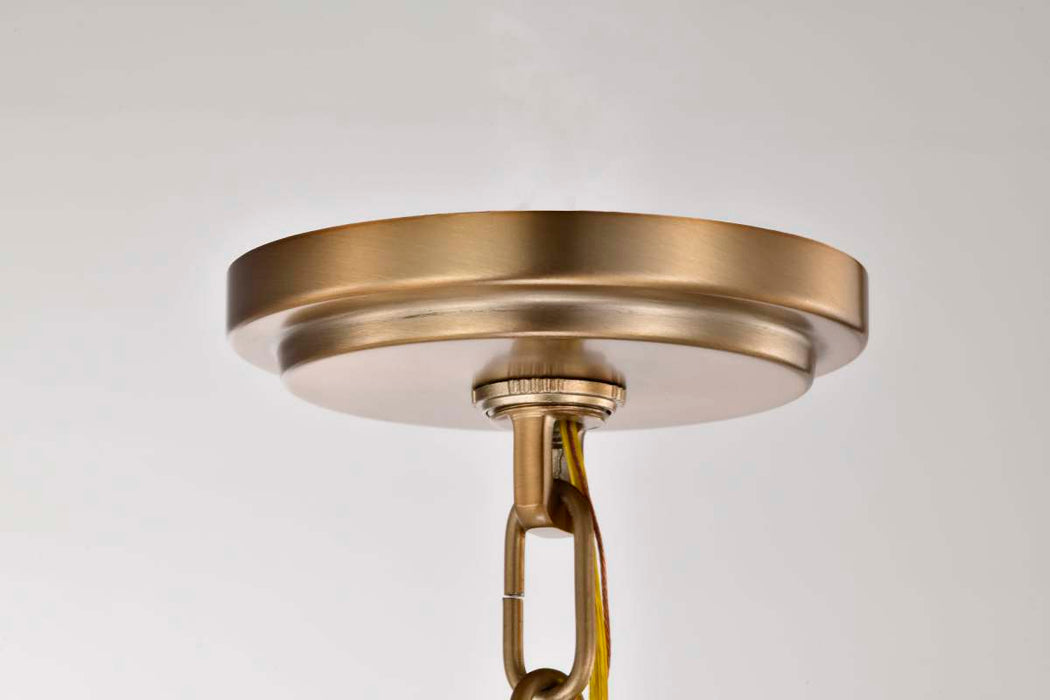 Mini Pendant Nuvo 60-8205 Liam - 1 Light Mini Pendant - Burnished Brass - White Opal Glass Nuvo