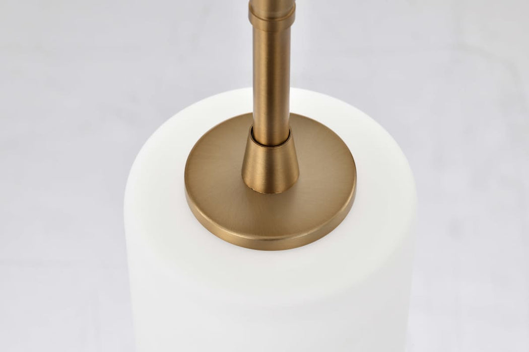 Mini Pendant Nuvo 60-8205 Liam - 1 Light Mini Pendant - Burnished Brass - White Opal Glass Nuvo
