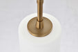 Mini Pendant Nuvo 60-8205 Liam - 1 Light Mini Pendant - Burnished Brass - White Opal Glass Nuvo