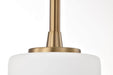 Mini Pendant Nuvo 60-8205 Liam - 1 Light Mini Pendant - Burnished Brass - White Opal Glass Nuvo