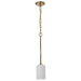 Mini Pendant Nuvo 60-8205 Liam - 1 Light Mini Pendant - Burnished Brass - White Opal Glass Nuvo