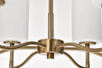 Chandelier Nuvo 60-8206 Liam - 6 Light Chandelier - Burnished Brass - White Opal Glass Nuvo