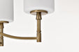 Chandelier Nuvo 60-8206 Liam - 6 Light Chandelier - Burnished Brass - White Opal Glass Nuvo