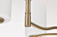 Chandelier Nuvo 60-8206 Liam - 6 Light Chandelier - Burnished Brass - White Opal Glass Nuvo