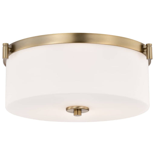 Flush Mount Nuvo 60-8207 Liam - 3 Light Flush Mount - Burnished Brass - White Opal Glass Nuvo