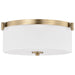Flush Mount Nuvo 60-8207 Liam - 3 Light Flush Mount - Burnished Brass - White Opal Glass Nuvo