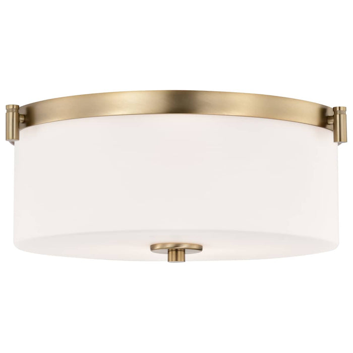 Flush Mount Nuvo 60-8207 Liam - 3 Light Flush Mount - Burnished Brass - White Opal Glass Nuvo