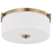 Flush Mount Nuvo 60-8207 Liam - 3 Light Flush Mount - Burnished Brass - White Opal Glass Nuvo