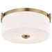 Flush Mount Nuvo 60-8207 Liam - 3 Light Flush Mount - Burnished Brass - White Opal Glass Nuvo