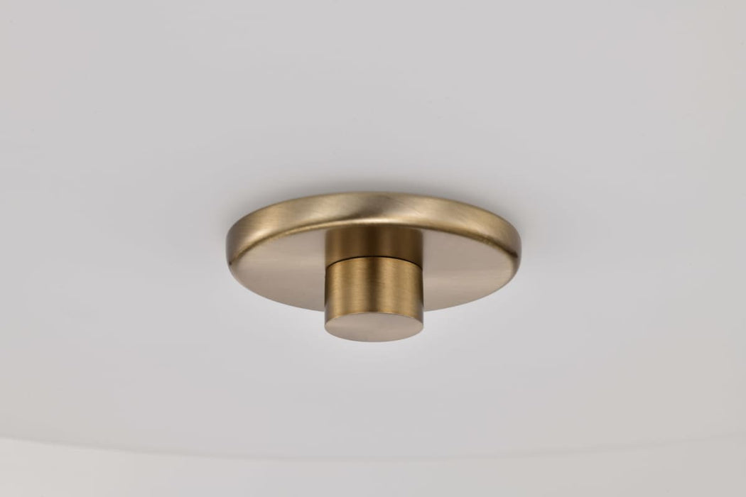 Flush Mount Nuvo 60-8207 Liam - 3 Light Flush Mount - Burnished Brass - White Opal Glass Nuvo