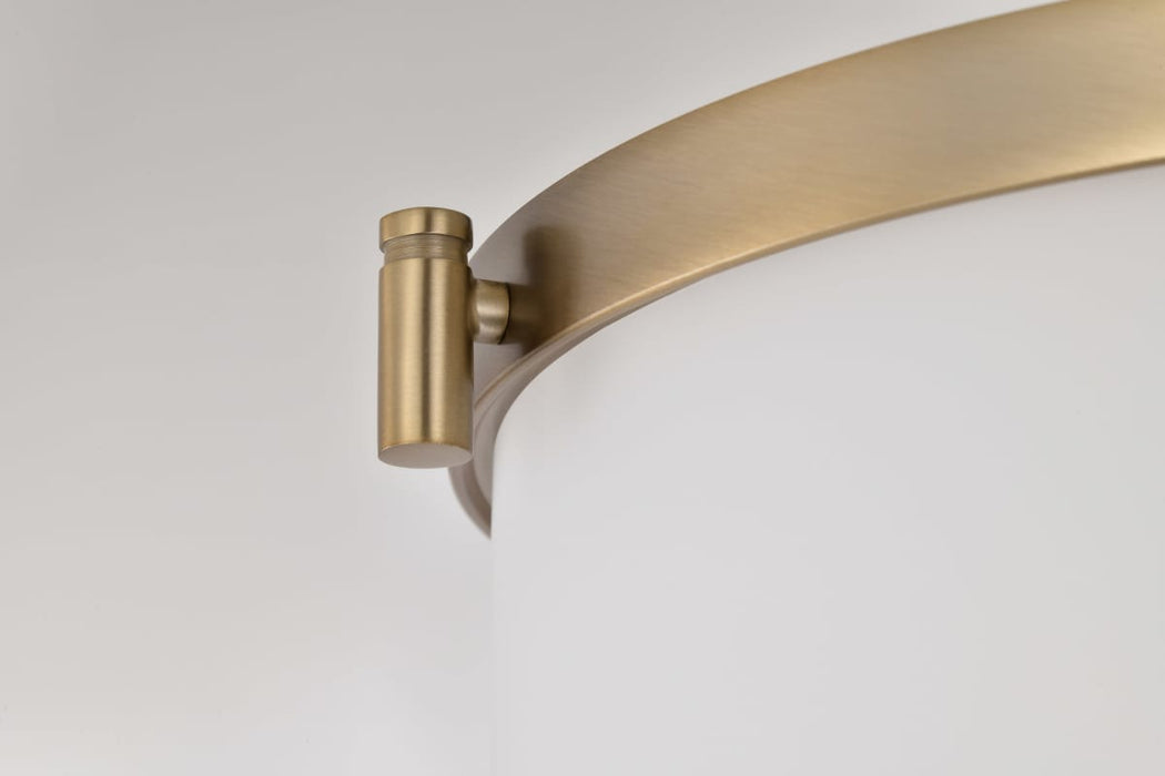 Flush Mount Nuvo 60-8207 Liam - 3 Light Flush Mount - Burnished Brass - White Opal Glass Nuvo