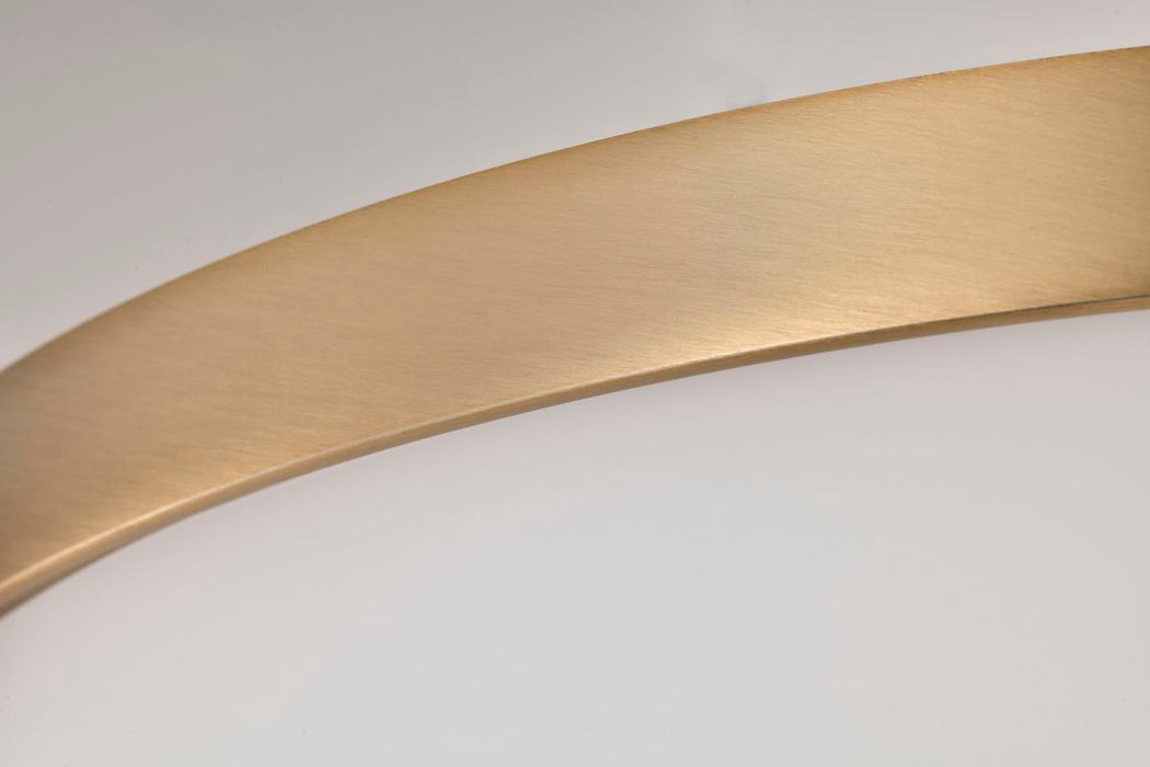 Flush Mount Nuvo 60-8207 Liam - 3 Light Flush Mount - Burnished Brass - White Opal Glass Nuvo