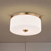 Flush Mount Nuvo 60-8207 Liam - 3 Light Flush Mount - Burnished Brass - White Opal Glass Nuvo