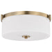 Flush Mount Nuvo 60-8207 Liam - 3 Light Flush Mount - Burnished Brass - White Opal Glass Nuvo