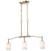 Pendant Nuvo 60-8208 Liam - 3 Light Island Pendant - Burnished Brass - White Opal Glass Nuvo