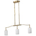 Pendant Nuvo 60-8208 Liam - 3 Light Island Pendant - Burnished Brass - White Opal Glass Nuvo