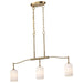 Pendant Nuvo 60-8208 Liam - 3 Light Island Pendant - Burnished Brass - White Opal Glass Nuvo