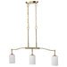 Pendant Nuvo 60-8208 Liam - 3 Light Island Pendant - Burnished Brass - White Opal Glass Nuvo