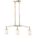 Pendant Nuvo 60-8208 Liam - 3 Light Island Pendant - Burnished Brass - White Opal Glass Nuvo