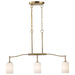 Pendant Nuvo 60-8208 Liam - 3 Light Island Pendant - Burnished Brass - White Opal Glass Nuvo
