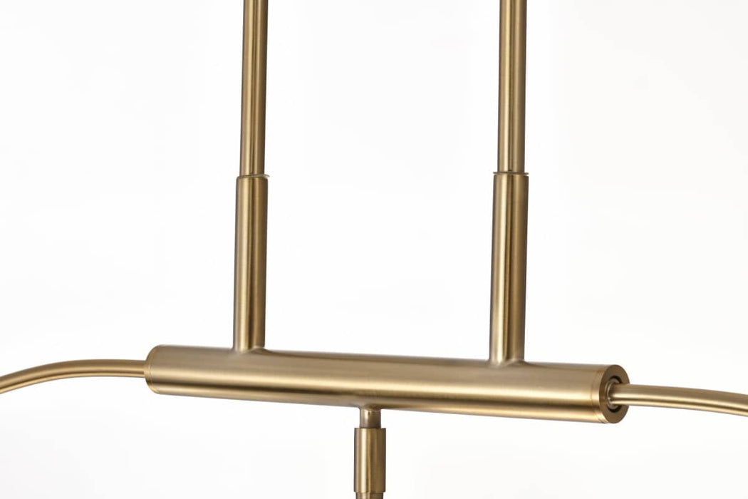 Pendant Nuvo 60-8208 Liam - 3 Light Island Pendant - Burnished Brass - White Opal Glass Nuvo