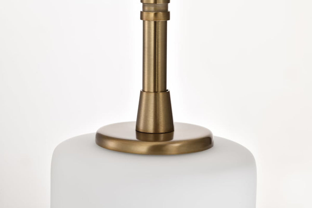 Pendant Nuvo 60-8208 Liam - 3 Light Island Pendant - Burnished Brass - White Opal Glass Nuvo