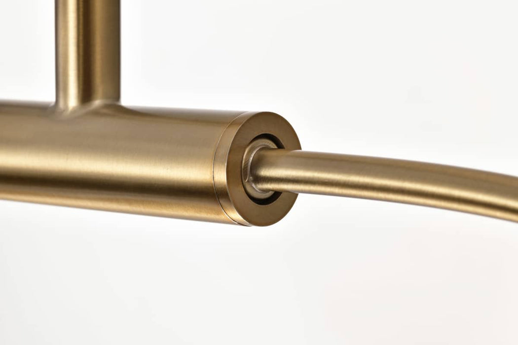 Pendant Nuvo 60-8208 Liam - 3 Light Island Pendant - Burnished Brass - White Opal Glass Nuvo