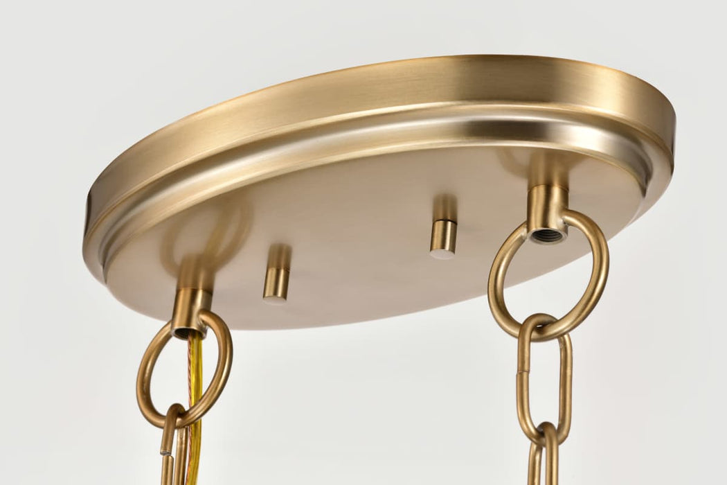Pendant Nuvo 60-8208 Liam - 3 Light Island Pendant - Burnished Brass - White Opal Glass Nuvo