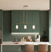 Pendant Nuvo 60-8208 Liam - 3 Light Island Pendant - Burnished Brass - White Opal Glass Nuvo