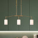 Pendant Nuvo 60-8208 Liam - 3 Light Island Pendant - Burnished Brass - White Opal Glass Nuvo