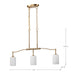 Pendant Nuvo 60-8208 Liam - 3 Light Island Pendant - Burnished Brass - White Opal Glass Nuvo