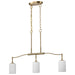 Pendant Nuvo 60-8208 Liam - 3 Light Island Pendant - Burnished Brass - White Opal Glass Nuvo