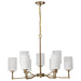 Chandelier Nuvo 60-8209 Liam - 9 Light Chandelier - Burnished Brass - White Opal Glass Nuvo