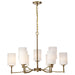 Chandelier Nuvo 60-8209 Liam - 9 Light Chandelier - Burnished Brass - White Opal Glass Nuvo