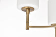 Chandelier Nuvo 60-8209 Liam - 9 Light Chandelier - Burnished Brass - White Opal Glass Nuvo
