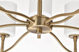 Chandelier Nuvo 60-8209 Liam - 9 Light Chandelier - Burnished Brass - White Opal Glass Nuvo