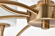 Chandelier Nuvo 60-8209 Liam - 9 Light Chandelier - Burnished Brass - White Opal Glass Nuvo