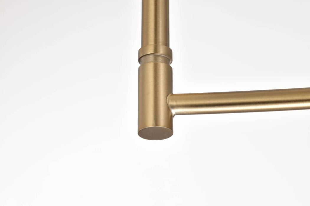 Chandelier Nuvo 60-8209 Liam - 9 Light Chandelier - Burnished Brass - White Opal Glass Nuvo