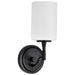 Vanity Nuvo 60-8211 Liam - 1 Light Vanity - Matte Black - White Opal Glass Nuvo