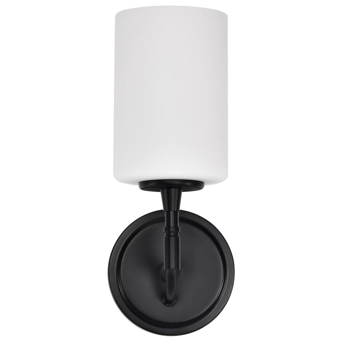 Vanity Nuvo 60-8211 Liam - 1 Light Vanity - Matte Black - White Opal Glass Nuvo