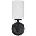 Vanity Nuvo 60-8211 Liam - 1 Light Vanity - Matte Black - White Opal Glass Nuvo