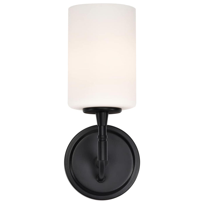 Vanity Nuvo 60-8211 Liam - 1 Light Vanity - Matte Black - White Opal Glass Nuvo