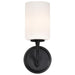 Vanity Nuvo 60-8211 Liam - 1 Light Vanity - Matte Black - White Opal Glass Nuvo